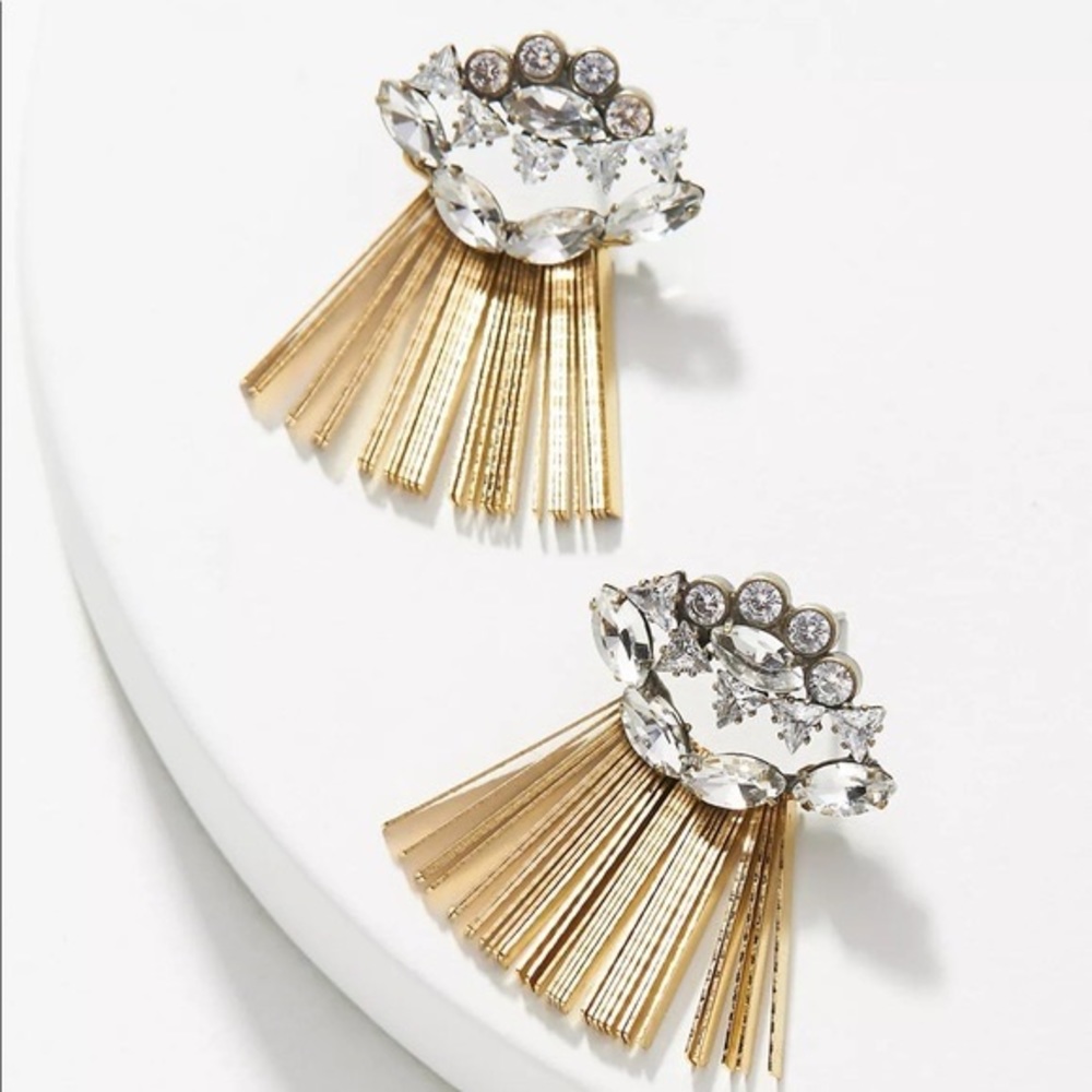 🌟Last Day on Posh🌟 Anthropologie Sparkle Gold Earrings